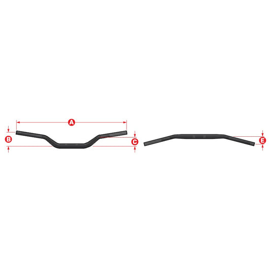 MANUBRIO CROSS/ENDURO 28.6 MM PIEGA BASSA BLU NRTEAM