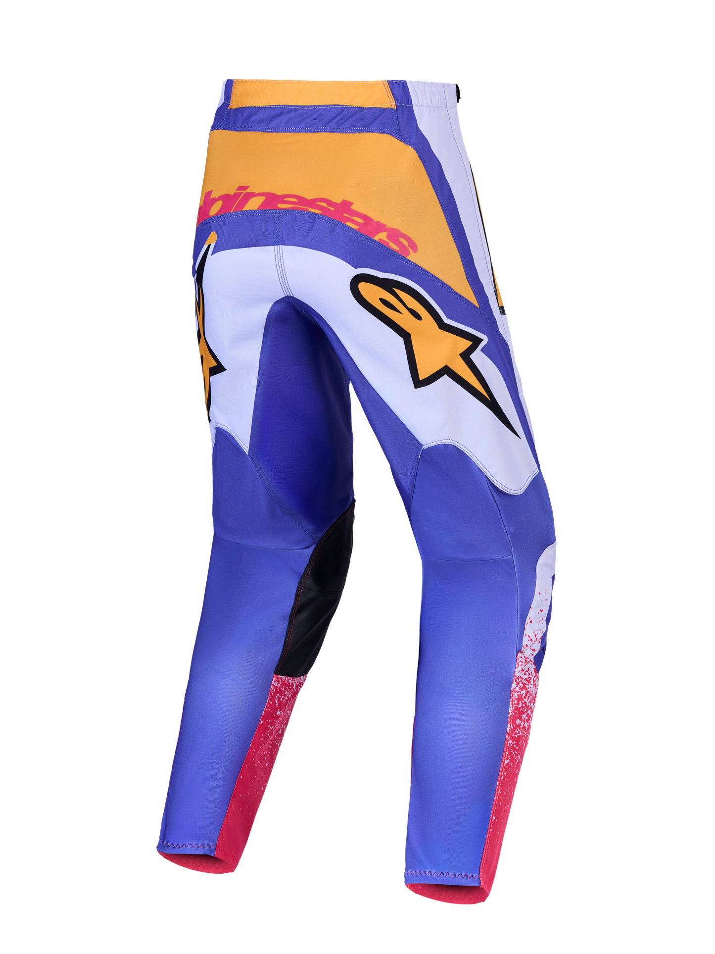 Pantaloni Cross Alpinestars Fluid Drag Lilla/Giallo/Bianco