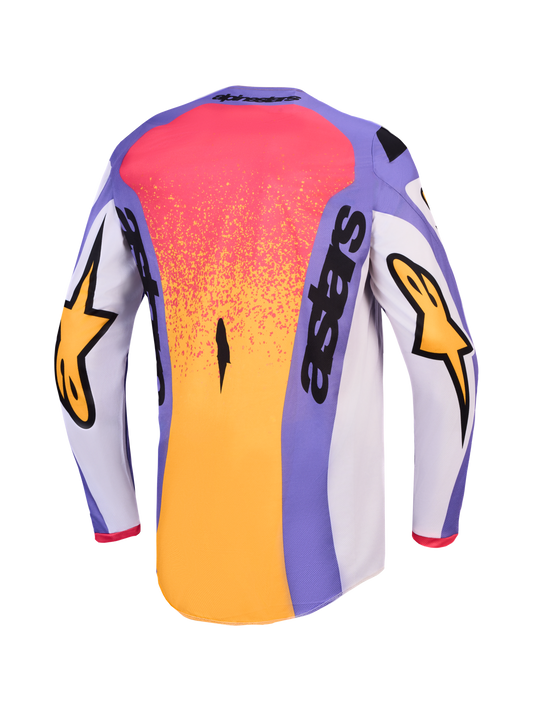 Maglia Cross Alpinestars Fluid Drag Lilla/Giallo/Bianco