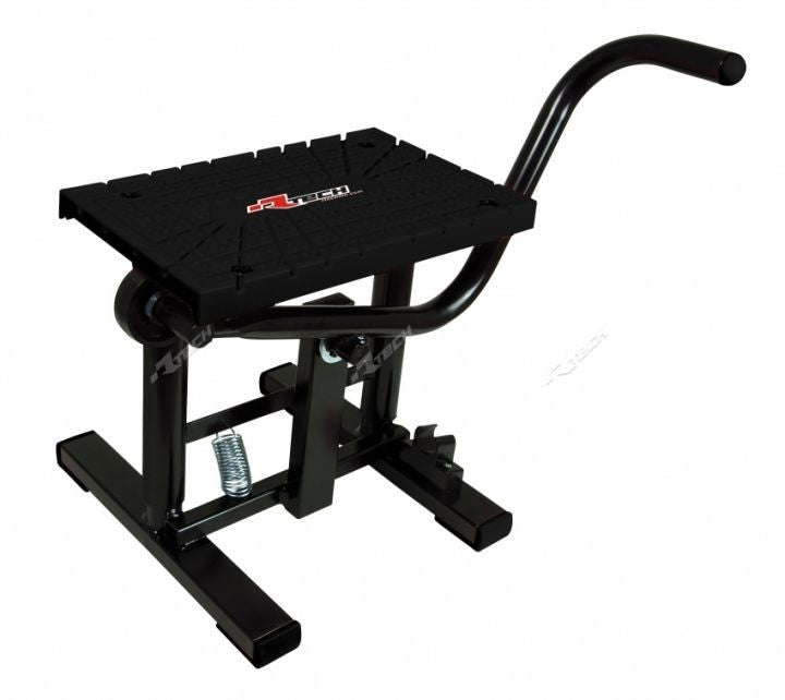 Cavalletto alza moto a leva cross-enduro ripiano tpu nero Racetech
