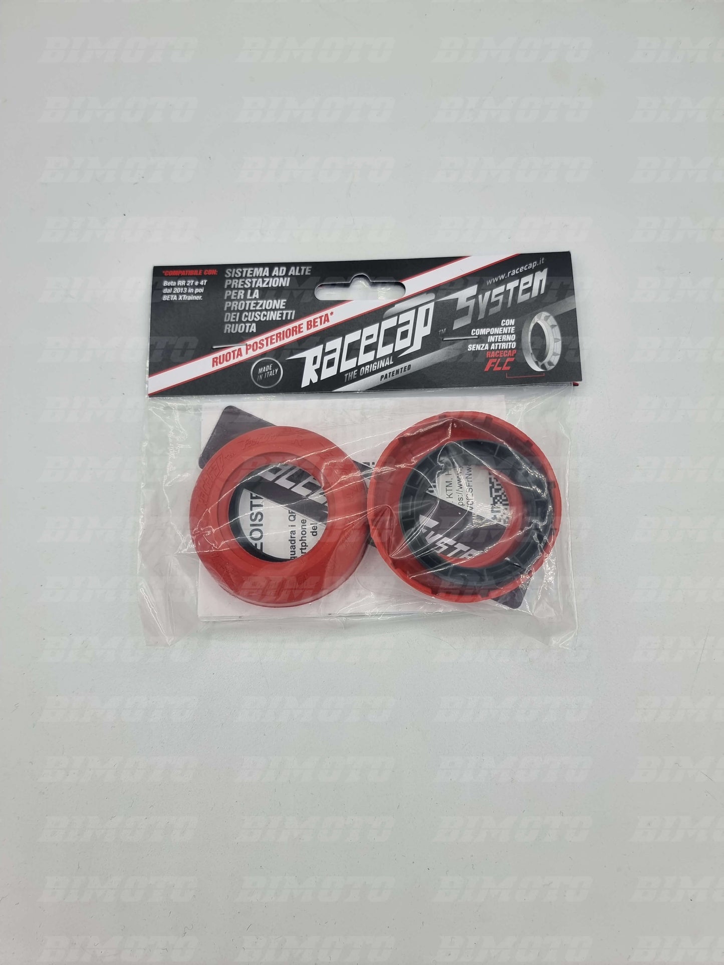 Kit Racecap System salvacuscinetti per ruota posteriore Beta rosso