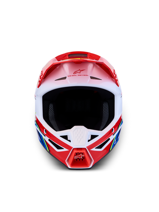 Casco Cross Alpinestars S-M3 Falcon Rosso/Bianco/Blu