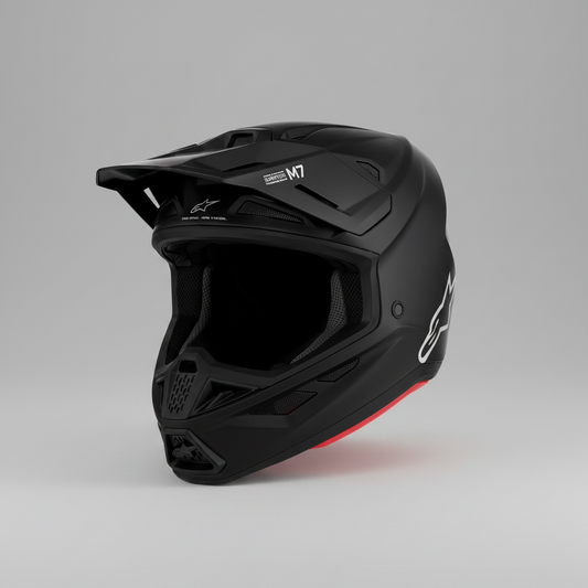 Casco Cross Alpinestars S-M7 Nero Opaco