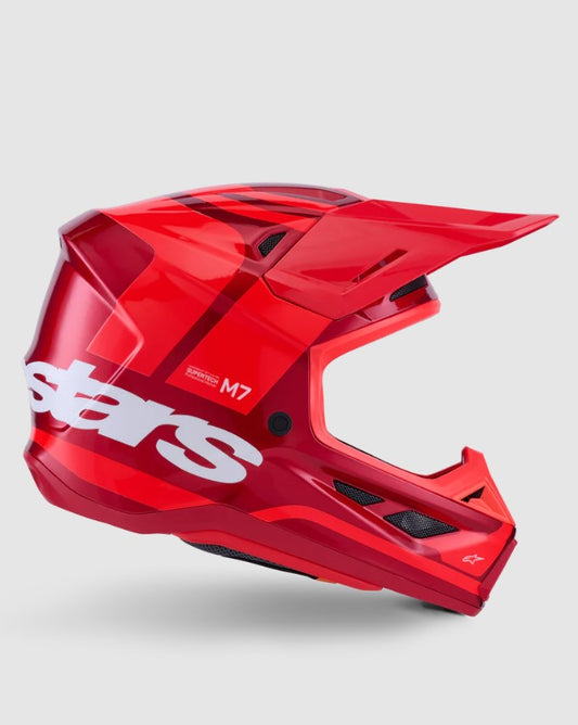 Casco Cross Alpinestars S-M7 Core Red Glossy