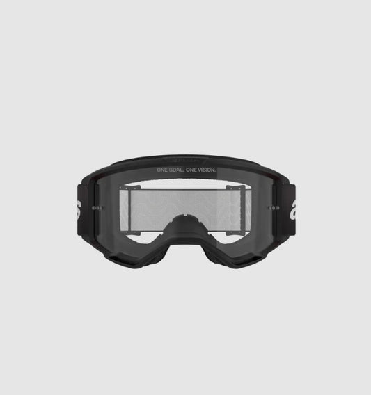 Maschera Alpinestars Vision 3 Wordmark Nero Lente Trasparente