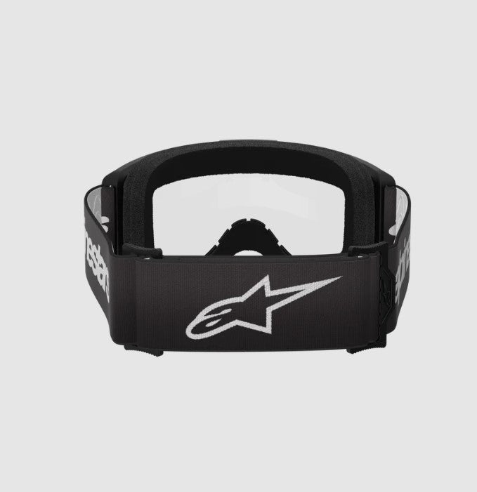 Maschera Alpinestars Vision 3 Wordmark Nero Lente Trasparente