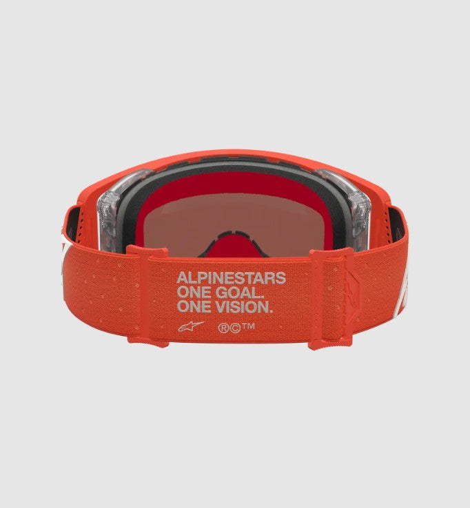 Maschera Alpinestars Supertech Vesta Arancio/Argento – Lente Specchiata Argento