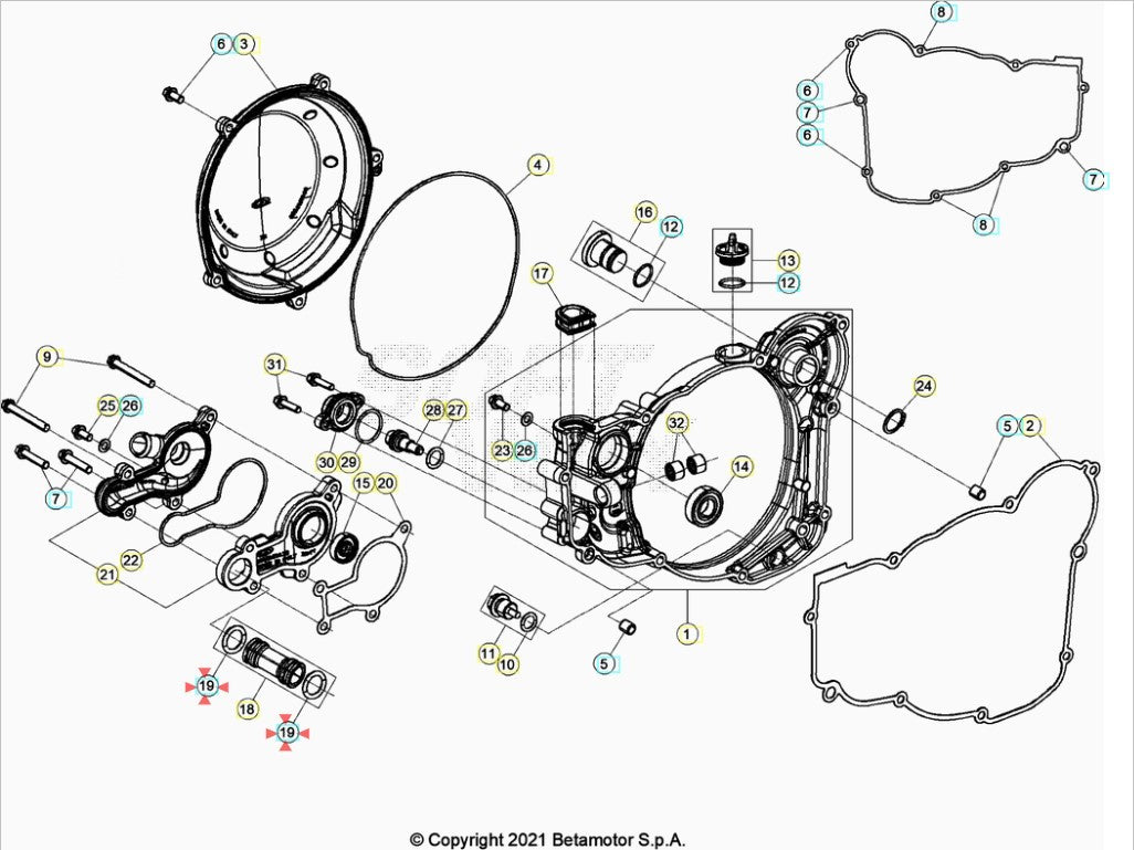 Anello OR 17,96.2,62 NBR70SH Beta RR 125/200/250/300 2T 2013-2023 Xtrainer 250/300 2015-2023