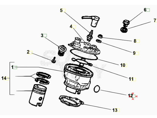 Anello Or Scarico Viton 25,07X2,62 Beta RR 50 2T (2005-2026) OEM 3402200000
