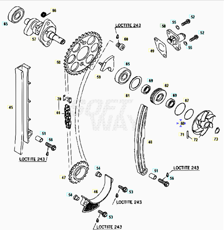 Anello Or Pompa Acqua 25,12X1,78 Beta RR 400 / 450 / 525 4T (2005-2009) OEM 3625049000