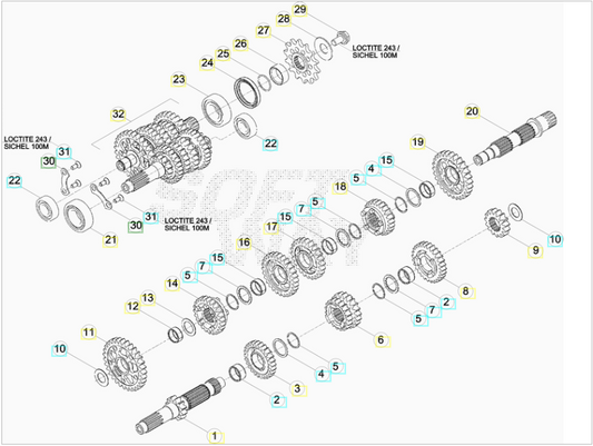 Anello Paraolio Pignone 32X45X7 Beta RR 2T-4T (2005-2026) - Xtrainer (2015-2026) - RX 2T-4T (2023-2026) OEM 1066020000