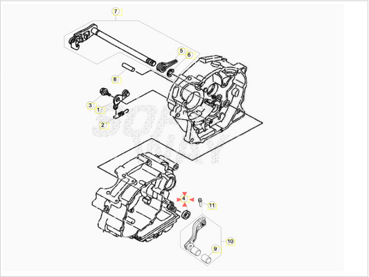 Anello paraolio leva comando cambio Beta RR/RE 125 4T AC 2009-2016