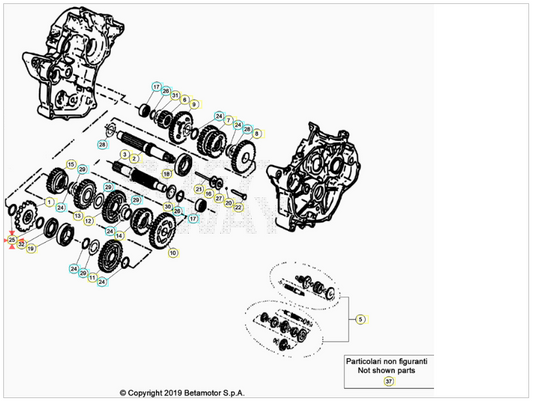 Anello Seeger Pignone AM6 Beta RR 50 2T (2005-2026) OEM 3401200000