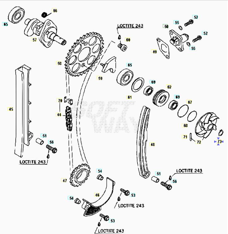Anello seeger ventola pompa acqua Beta RR 400/450/525 4T 2005-2009