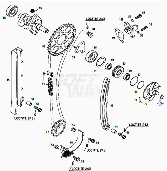 Anello seeger ventola pompa acqua Beta RR 400/450/525 4T 2005-2009