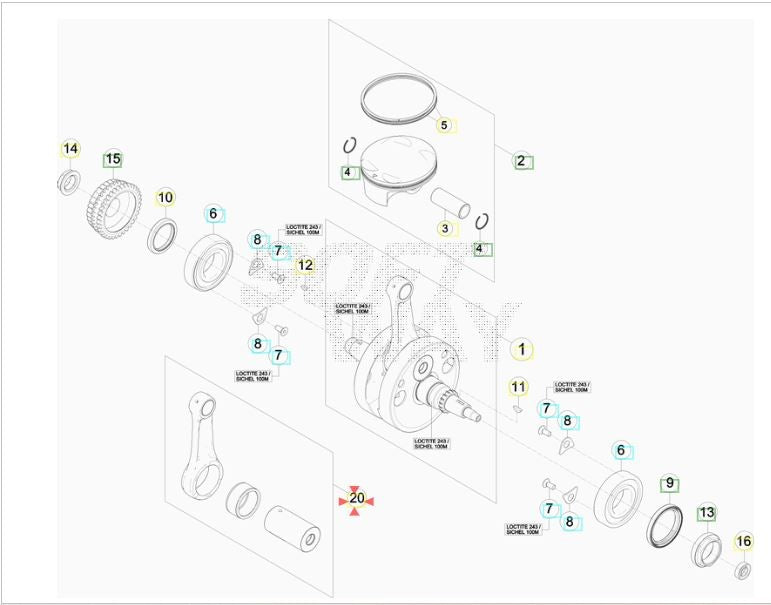 BIELLA COMPLETA BETA RR 400/450/510 4T 2010-2014