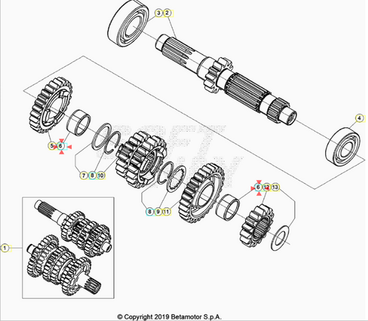 ROLLER BUSH K 22.26.13 TN(OPEN) Beta RR 2T-4T 2010/2022 Xtrainer 2015/2022