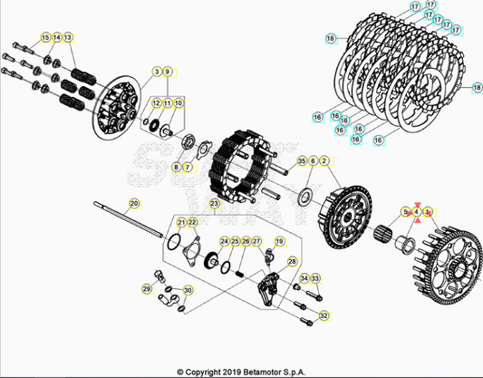 Clutch Bushing Beta RR 350-390-400-430-450-480-498 4T 2010/2023