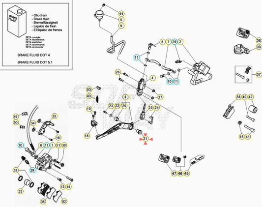 Boccola speciale pedale freno Beta RR 50 2T (2012-2026) OEM 024360020005