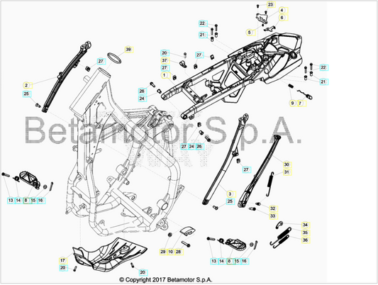 Bullone speciale molla cavalletto BETA RR 125/200/250/300 2T 2013-2025 RR 350/390/400/430/450/480/498/525 4T 2008-2025
