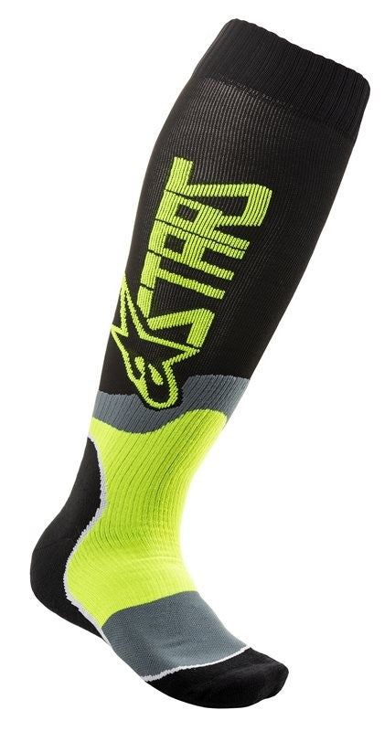 Calze cross Mx Plus-2 Alpinestars Nero Giallo Fluo