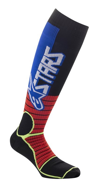 Calze cross Mx Pro Rosso Giallo Fluo Blu Alpinestars