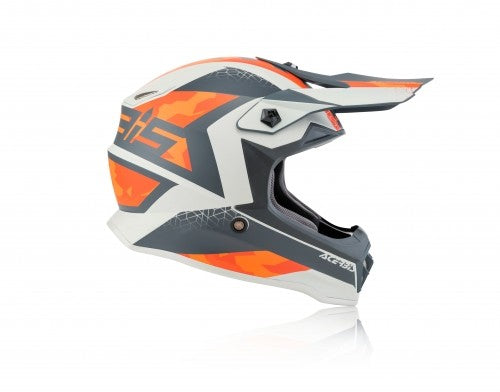 Casco cross bambino Acerbis Steel Kid Arancio/Grigio