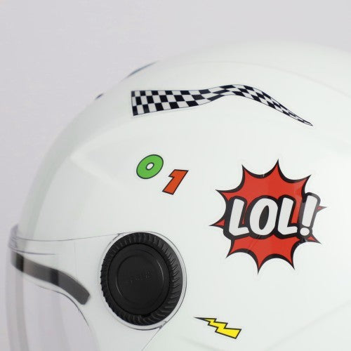 Casco jet bambino Brezza Kid Bianco Acerbis