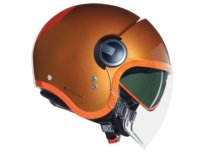 Casco Jet N21 Nolan VISOR 06 OCIO 348 Ocra/Arancione Lucido