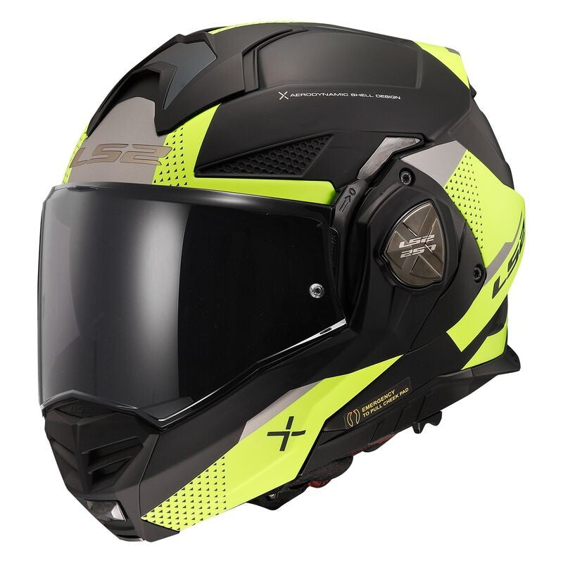 CASCO MODULARE RIBALTABILE FF901 ADVANT X OBLIVION GIALLO/NERO OPACO LS2