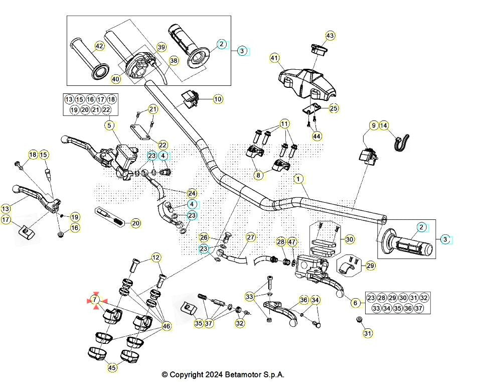 CAVALLOTTO MANUBRIO INFERIORE BETA RR 2T-4T X-PRO 2025 CROSS RX 2025
