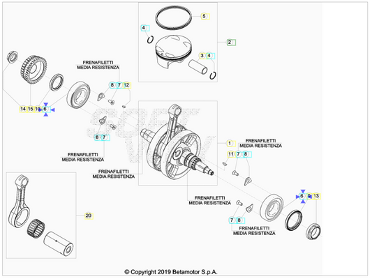 Cuscinetto di banco 35X72X17 Beta RR 350/390/400/430/450/480/498/520 4T 2010-2020