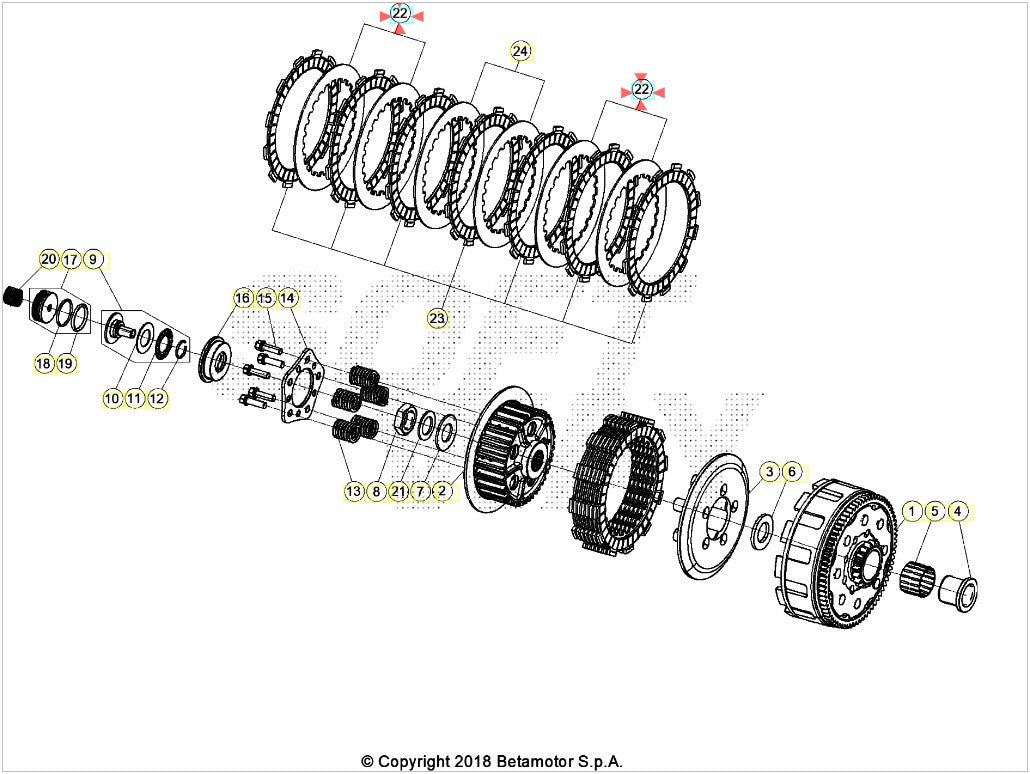 Disco condotto Beta RR 125 2T 2018-2024