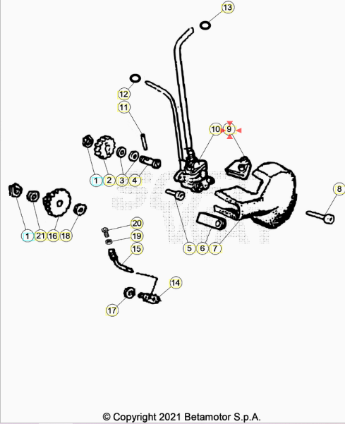 Gommino x tubi olio Beta RR 50 2T (2005-2026) OEM 3400321000