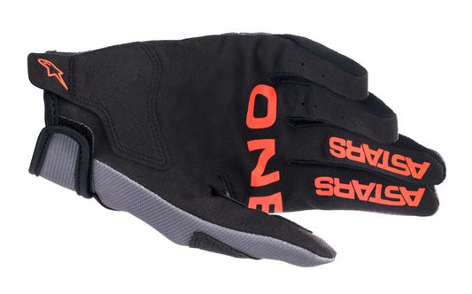 Guanti Cross Radar Grigio Rosso Neon Alpinestars