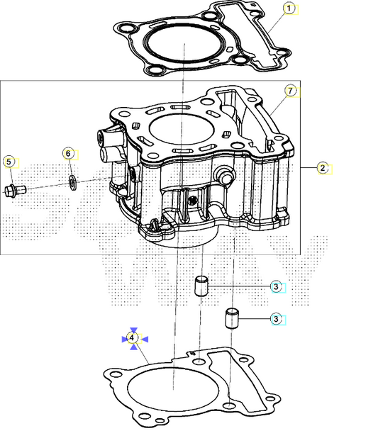 Guarnizione Cilindro Beta RR 125 4T T (2023-2026) OEM 051110140000