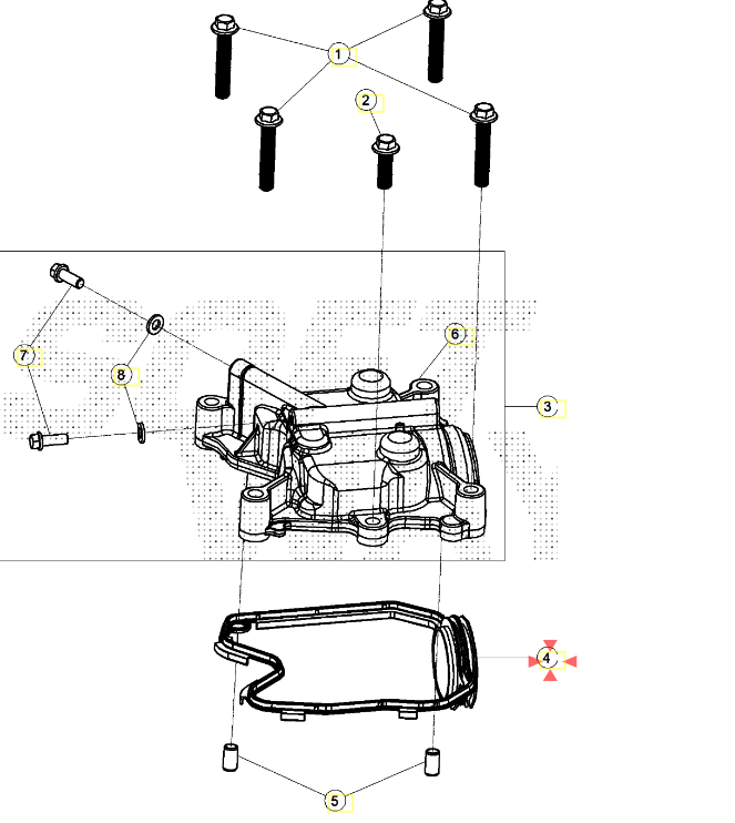 Guarnizione coperchio valvole Beta RR 125 4T T (2023-2025) OEM 051110060000