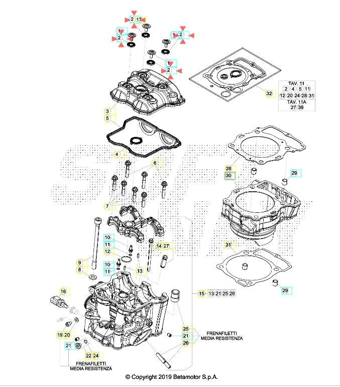 Guarnizione vite coperchio testa RR 4T 2010/2024 CROSS RX 450 4T 2024