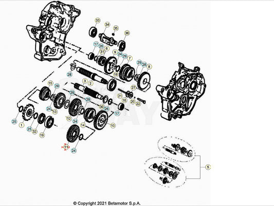 Ingranaggio 2a vel. su secondario Beta RR 50 2T 2012-2023