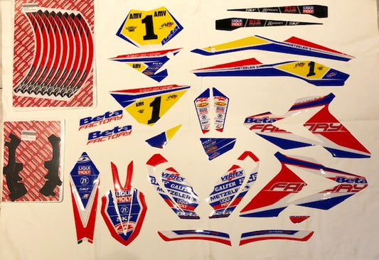 Kit adesivi Replica Holcombe 2019 Beta RR 2T 125-200-250-300 RR 4T 350-390-430-480 2018/2019