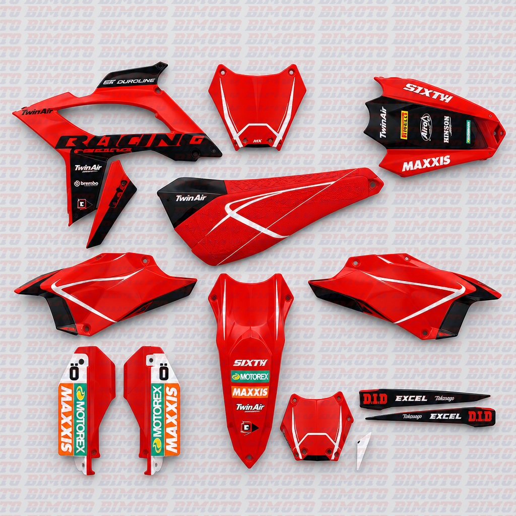 Kit Plastiche Restyling Completo di Adesivi Rosso Beta RR 2T-4T (2018-2019)