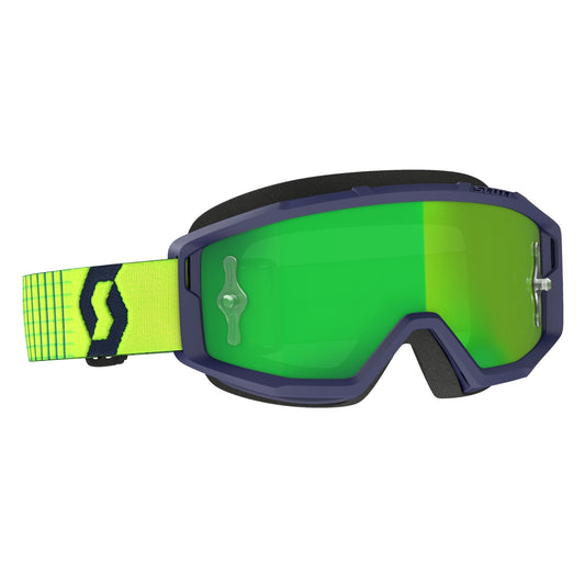 Maschera Scott Primal blu/giallo lente specchiata verde