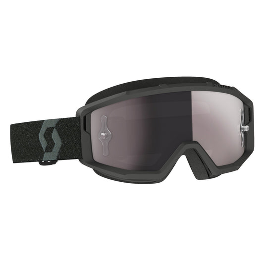 Maschera Scott Primal nero lente specchiata argento