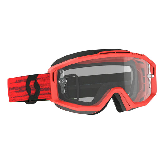 Maschera Scott Split OTG rosso lente chiara portatore d'occhiali