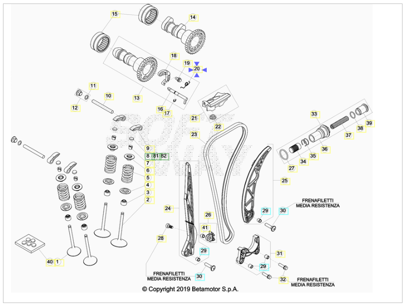 Molla decompressione Beta RR 350 4T 2015-2020 RR 390 4T 2016-2020 RR 430/480 2017-2020