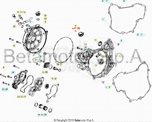 Oring coperchio frizione esterno Beta RR 125 2T 2018/2019