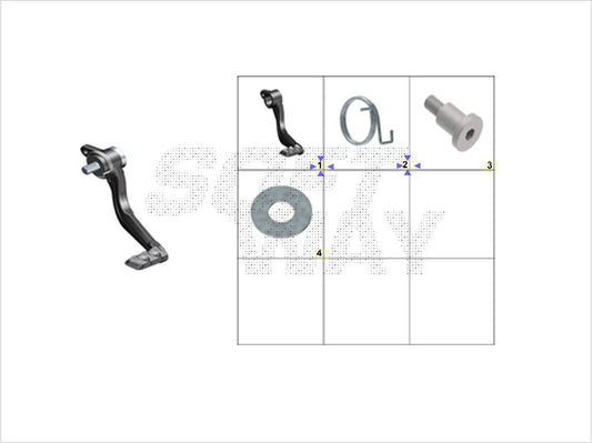 Brake Pedal Zontes ZT125 U (2023-2024) 125 G1 (2024-2026) 125 GK (2020-2024) OEM 1271200-164000