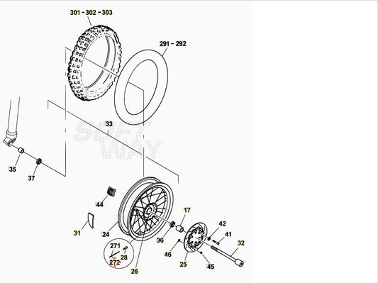 Raggio Ruota Anteriore 4.0X227 Beta Alp 4.0 (2007-2013) OEM 2725082000