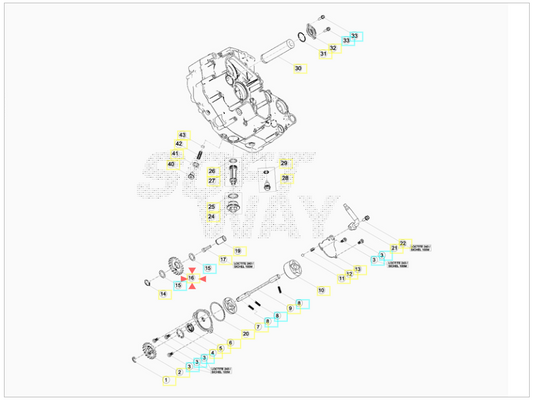 Rinvio ruota pompa olio RR 350/390/430/480 4T 2015/2019