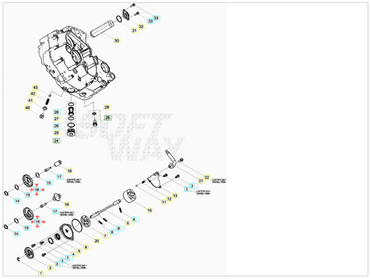 Rinvio ruota pompa olio RR 350/400/450/498/520 4T 2010/2014